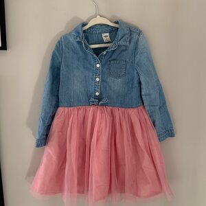 OshKosh B'gosh Denim Dress with Pink Skirt